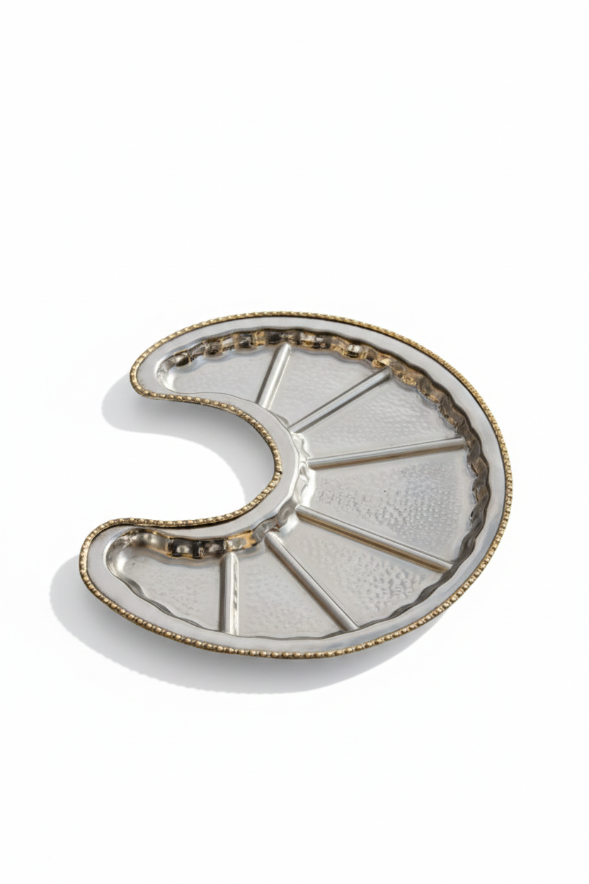 Crescent Royale Serving Tray — Copper, Gold Plated