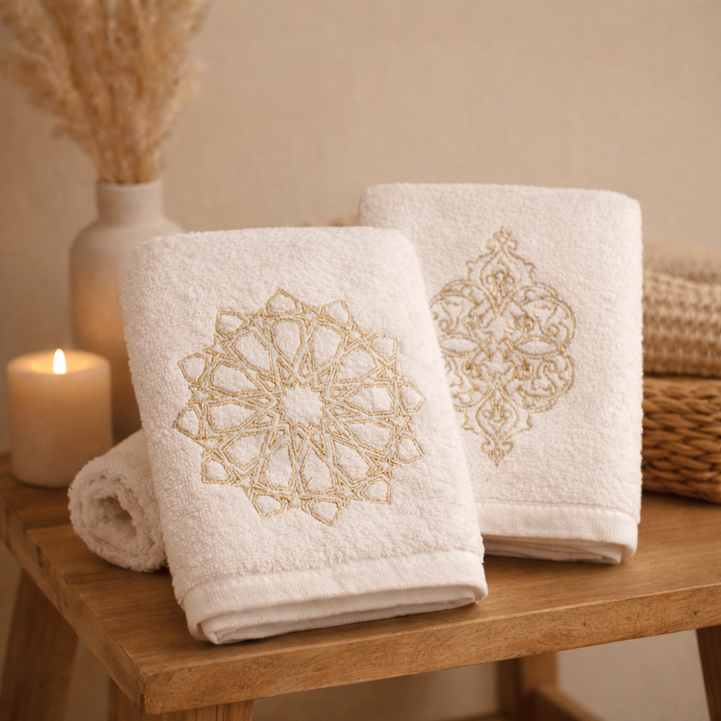 Embroidery Towel Set (2 Towels Set)
