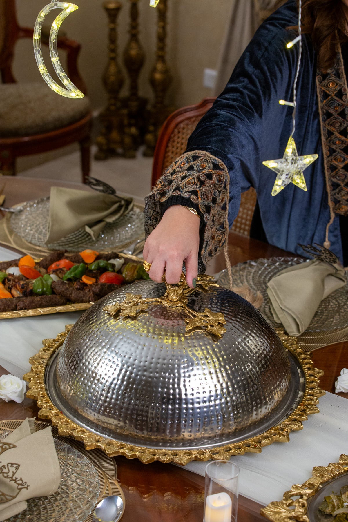 Royal Table Dome — Copper, Gold Plated