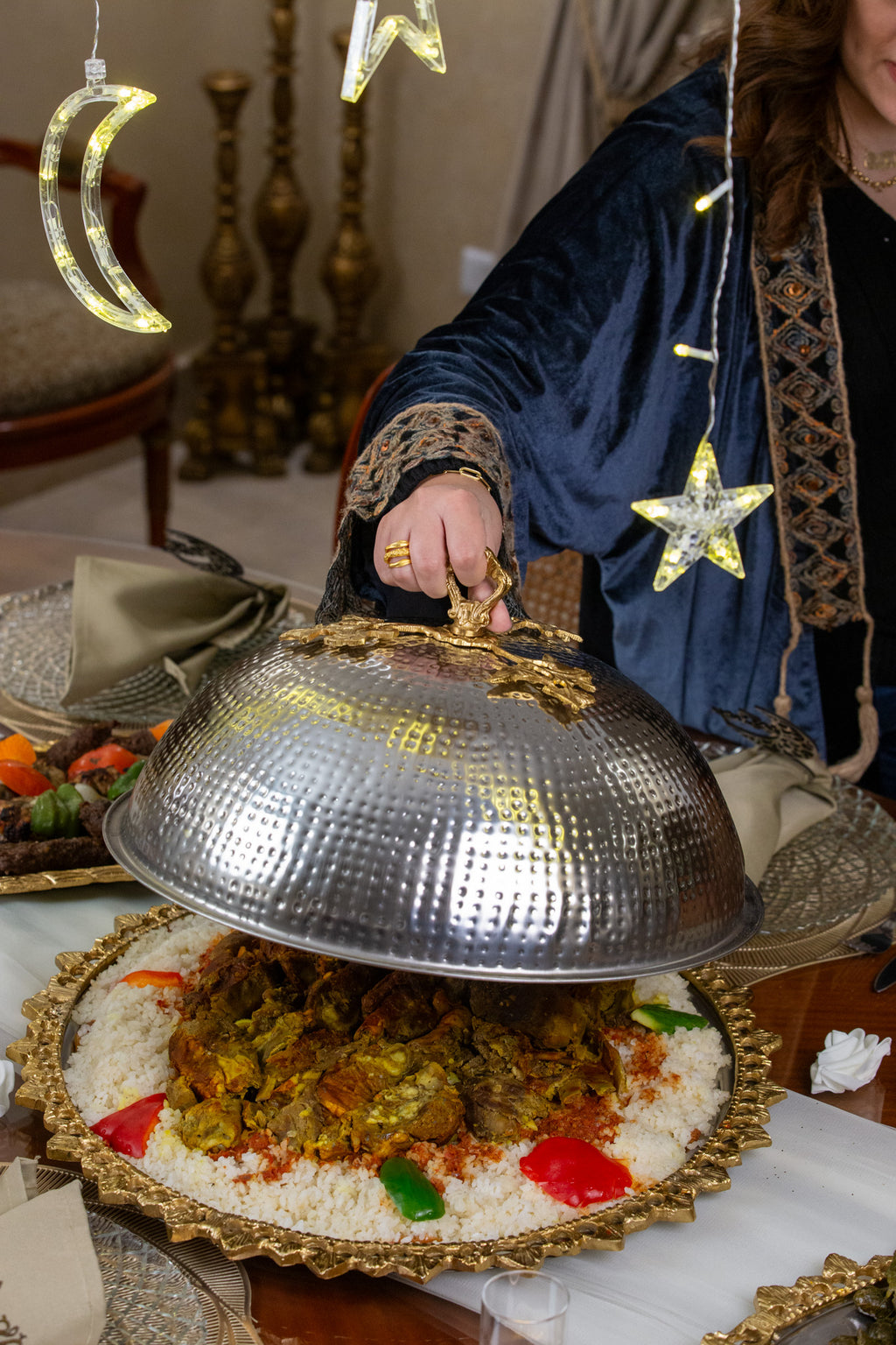 Royal Table Dome — Copper, Gold Plated