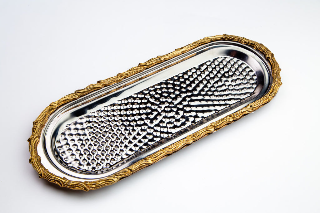 Oblong Serving Tray — Copper, Gold & Silver Plated