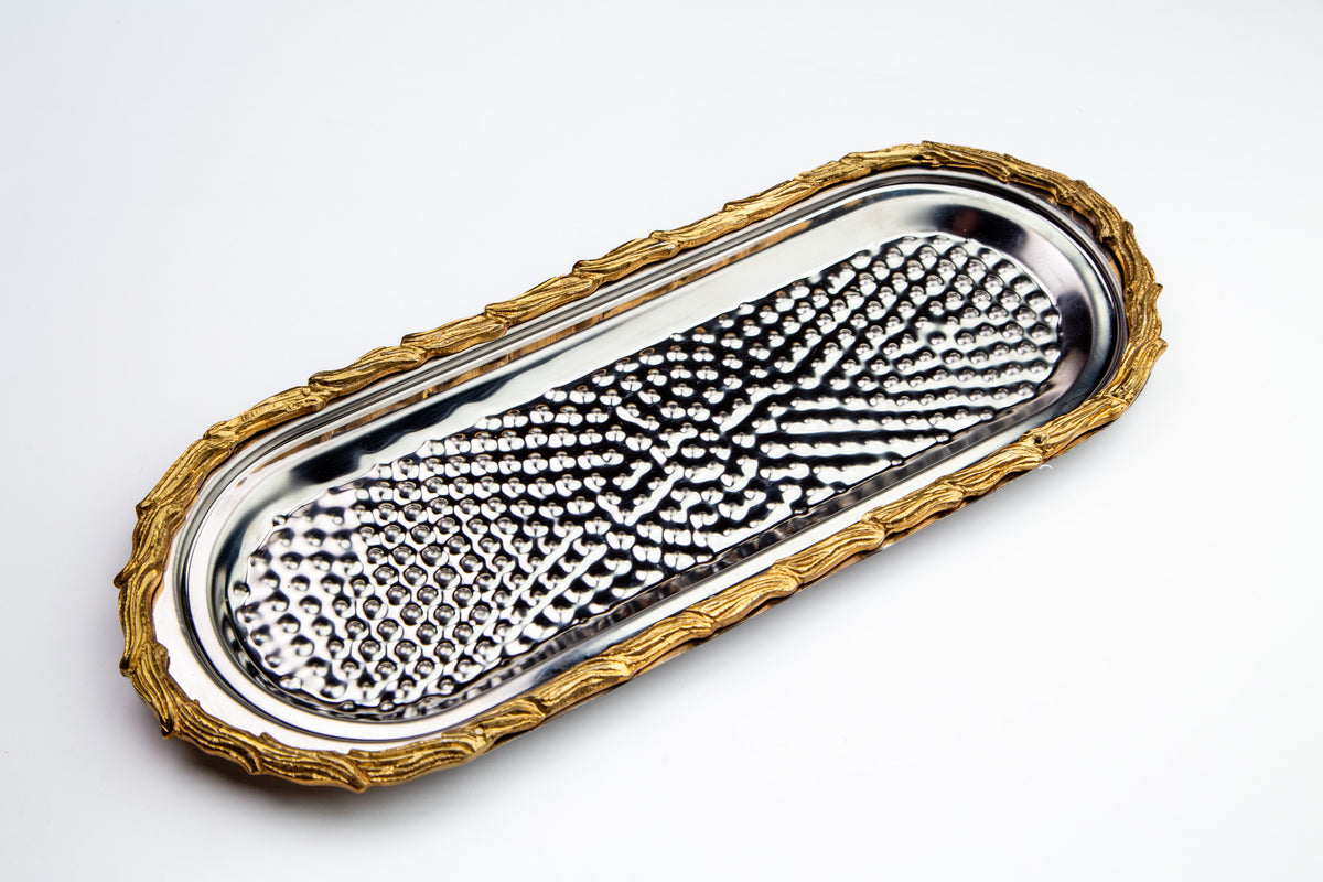Oblong Serving Tray Set — Copper, Gold & Silver Plated
