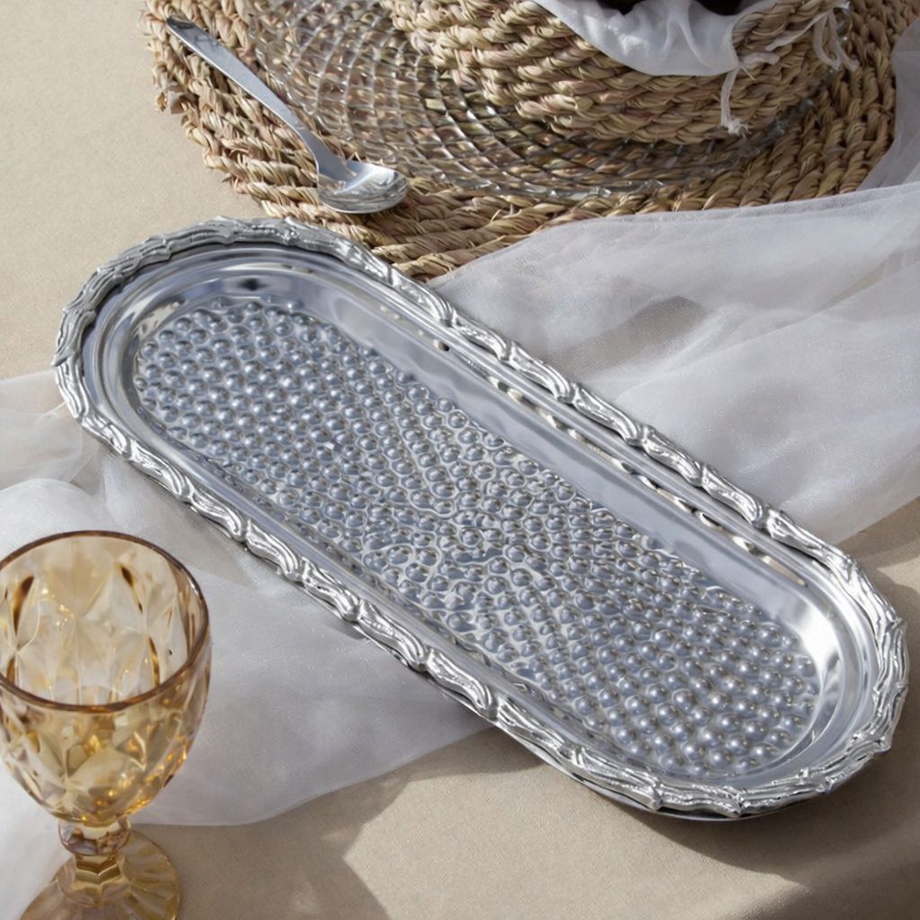 Oblong Serving Tray — Copper, Gold & Silver Plated